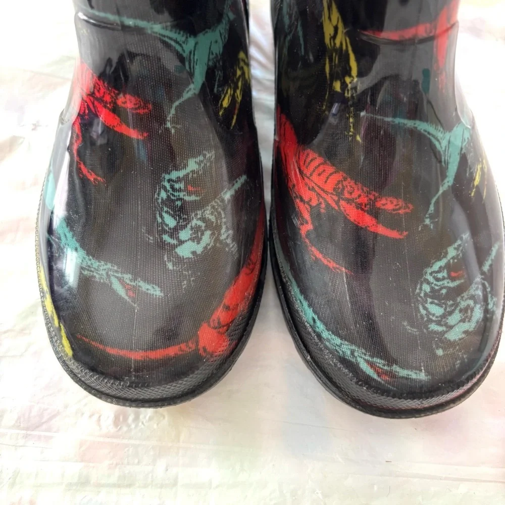 Capelli New York Dinosaur Print Rain Boots SZ 11 Worn 1X
